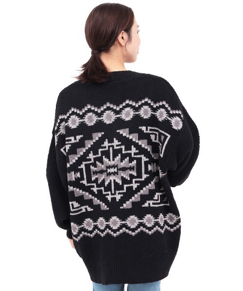 チチカカ（チチカカ）の「ナバホモールニットカーディガン（カーディガン/ボレロ・レディース・アイボリー/ブラック/オレンジ・FREE）」の14枚目の写真