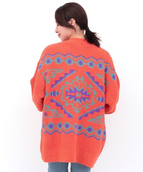 チチカカ（チチカカ）の「ナバホモールニットカーディガン（カーディガン/ボレロ・レディース・アイボリー/ブラック/オレンジ・FREE）」の16枚目の写真