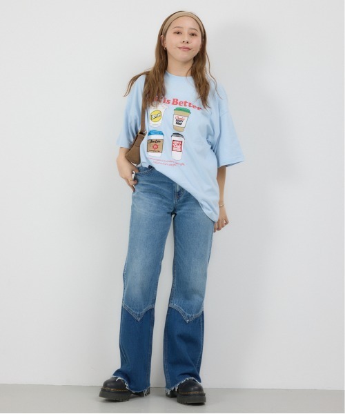 RODEO CROWNS デニムシャツ・パンツセット RODEO CROWNS WIDE BOWL｜デニムウエスト スウェットワイド