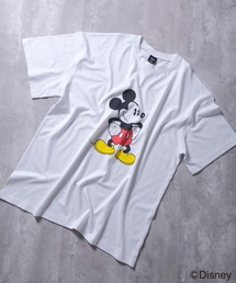 【Disney/ディズニー】　MICKEY　ミッキーマウス　オーバーサイズ　半袖Tシャツ