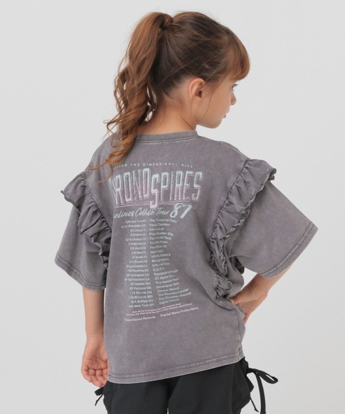 GLOBAL WORK(グローバルワーク)の「ヴィンテージ加工フリル/T/327189(Tシャツ/カットソー・キッズ・グレー系8/グレー系9・110cm/100cm/120cm)」の2枚目の写真