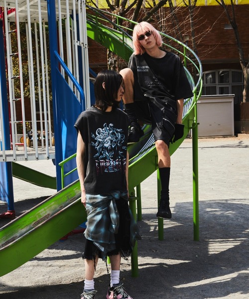 DANKE SCHON（ダンケシェーン）の「DankeSchon/ダンケシェーン/POWDER S/S TEE MILS SQUARE（Tシャツ/カットソー・メンズ・ブラック・L/M）」の8枚目の写真