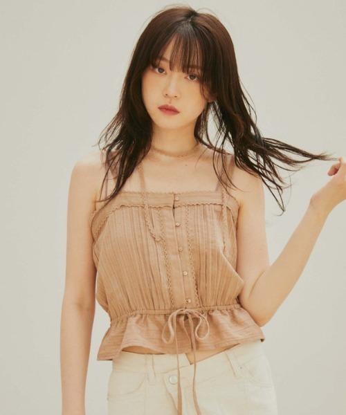 archives（アルシーヴ）の「コットンレースピンタックビスチェ（その他トップス・レディース・オフホワイト/ブラック/ベージュ・MEDIUM）」の7枚目の写真