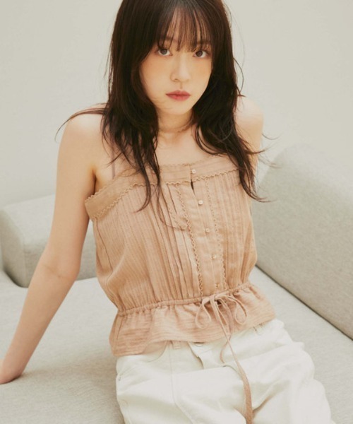 archives（アルシーヴ）の「コットンレースピンタックビスチェ（その他トップス・レディース・オフホワイト/ブラック/ベージュ・MEDIUM）」の5枚目の写真