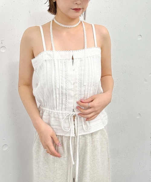 archives（アルシーヴ）の「コットンレースピンタックビスチェ（その他トップス・レディース・オフホワイト/ブラック/ベージュ・MEDIUM）」の22枚目の写真