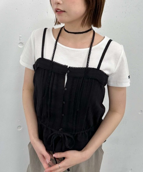 archives（アルシーヴ）の「コットンレースピンタックビスチェ（その他トップス・レディース・オフホワイト/ブラック/ベージュ・MEDIUM）」の16枚目の写真