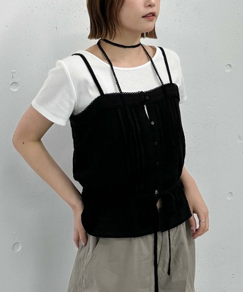 archives（アルシーヴ）の「コットンレースピンタックビスチェ（その他トップス・レディース・オフホワイト/ブラック/ベージュ・MEDIUM）」の15枚目の写真