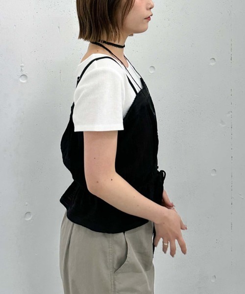 archives（アルシーヴ）の「コットンレースピンタックビスチェ（その他トップス・レディース・オフホワイト/ブラック/ベージュ・MEDIUM）」の14枚目の写真