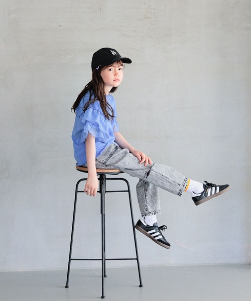 BAYFLOW（ベイフロー）の「[トレンドデザイン☆リメイク風]オーガンジーフリルT(KIDS)（Tシャツ/カットソー・キッズ・ブルー/チャコール/アイボリー/テラコッタ/イエロー・110cm/130cm/150cm/120cm/140cm）」の12枚目の写真