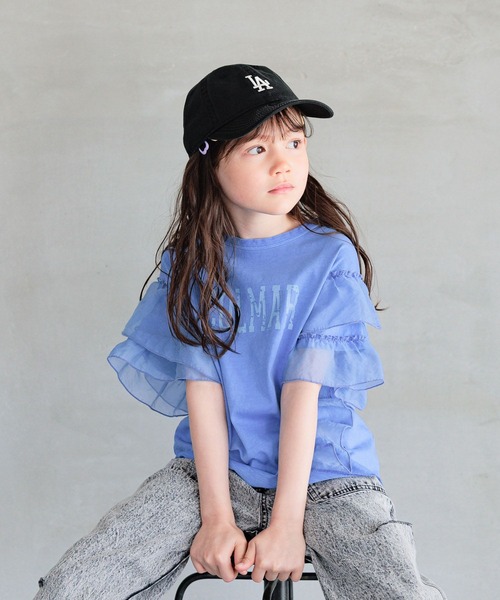 BAYFLOW（ベイフロー）の「[トレンドデザイン☆リメイク風]オーガンジーフリルT(KIDS)（Tシャツ/カットソー・キッズ・ブルー/チャコール/アイボリー/テラコッタ/イエロー・110cm/130cm/150cm/120cm/140cm）」の16枚目の写真