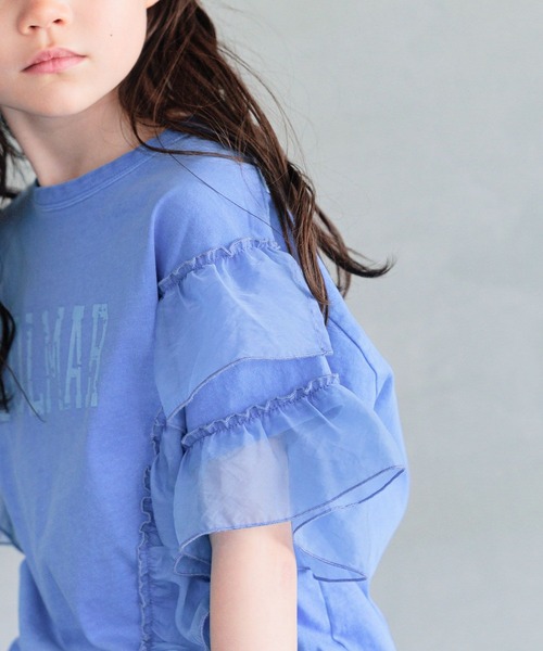 BAYFLOW（ベイフロー）の「[トレンドデザイン☆リメイク風]オーガンジーフリルT(KIDS)（Tシャツ/カットソー・キッズ・ブルー/チャコール/アイボリー/テラコッタ/イエロー・110cm/130cm/150cm/120cm/140cm）」の18枚目の写真