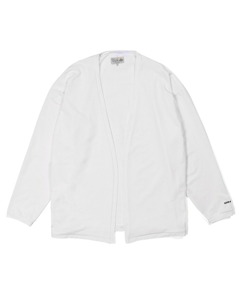 The DUFFER of ST.GEORGE（ザダファーオブセントジョージ）の「「AIR FLEX」MOSS STITCH "KINAGASI" CARDIGAN：高収縮機能素材「エアフレックス」鹿の子編み 着流しカーディガン（カーディガン/ボレロ・メンズ・ネイビー/ライトグレー/ホワイト・X-LARGE/LARGE/MEDIUM/SMALL）」の12枚目の写真