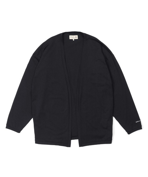 The DUFFER of ST.GEORGE（ザダファーオブセントジョージ）の「「AIR FLEX」MOSS STITCH "KINAGASI" CARDIGAN：高収縮機能素材「エアフレックス」鹿の子編み 着流しカーディガン（カーディガン/ボレロ・メンズ・ネイビー/ライトグレー/ホワイト・X-LARGE/LARGE/MEDIUM/SMALL）」の14枚目の写真