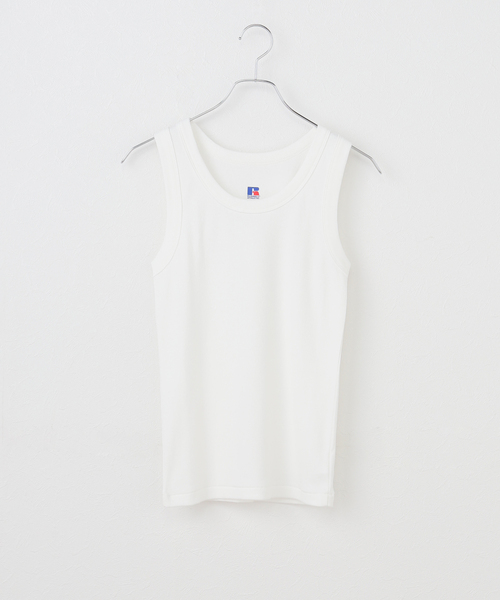 RUSSELL ATHLETIC ノースリーブシャツ XS オフホワイト 生成り RUSSELL ATHLETIC ノースリーブシャツ XS オフホワイト 生成り