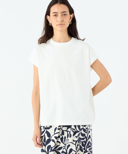 【MACPHEE】ジャージーステッチ キャップスリーブプルオーバー ジャージーステッチ キャップスリーブプルオーバー（Tシャツ