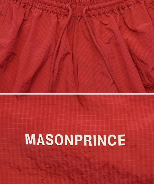 MASONPRINCE(メイソンプリンス)の「ルーズフィット ダークチェック ナイロンショーツ DK3125【MASONPRINCE】(その他パンツ・メンズ・ネイビー/レッド・L/M/S)」の9枚目の写真
