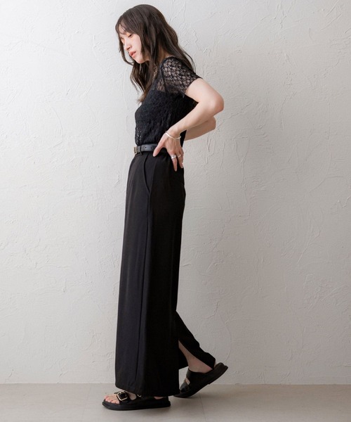 NOAHL(ノアル)の「【NOAHL】シアーレーストップス(Tシャツ/カットソー・レディース・ブラック/ホワイト/グリーン系・FS)」の11枚目の写真