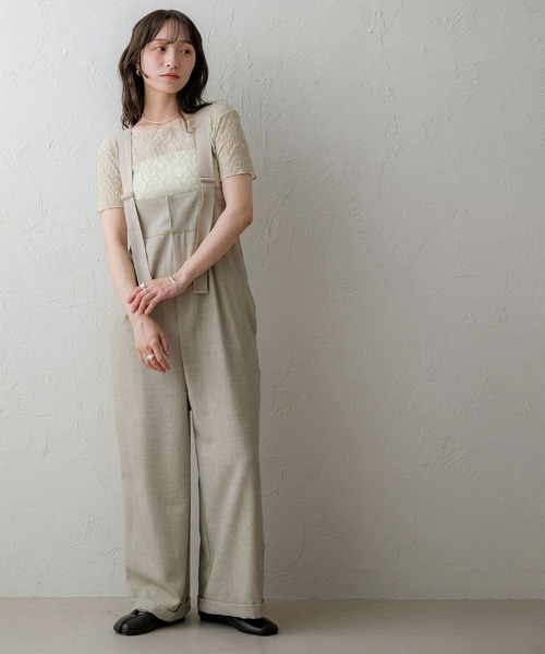 NOAHL(ノアル)の「【NOAHL】シアーレーストップス(Tシャツ/カットソー・レディース・ブラック/ホワイト/グリーン系・FS)」の15枚目の写真