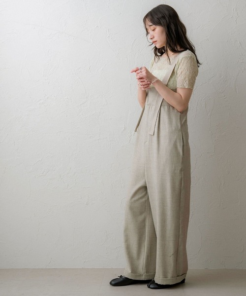 NOAHL(ノアル)の「【NOAHL】シアーレーストップス(Tシャツ/カットソー・レディース・ブラック/ホワイト/グリーン系・FS)」の16枚目の写真