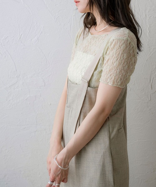 NOAHL(ノアル)の「【NOAHL】シアーレーストップス(Tシャツ/カットソー・レディース・ブラック/ホワイト/グリーン系・FS)」の18枚目の写真