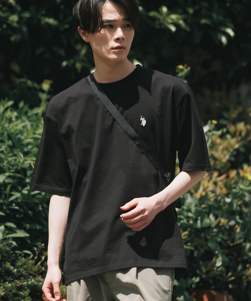 U.S. POLO ASSN.（ユーエスポロアッスン）の「U.S. POLO ASSN./ユーエスポロアッスン クルーショートスリーブTシャツ メンズ 秋物 秋服 2026年秋冬（Tシャツ/カットソー・メンズ・杢グレー/ブラック・L/LL/M）」の6枚目の写真