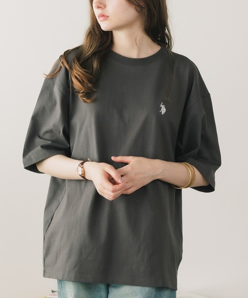 U.S. POLO ASSN.（ユーエスポロアッスン）の「U.S. POLO ASSN./ユーエスポロアッスン クルーショートスリーブTシャツ メンズ 秋物 秋服 2026年秋冬（Tシャツ/カットソー・メンズ・杢グレー/ブラック・L/LL/M）」の4枚目の写真