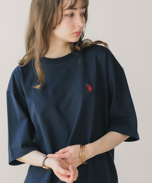 U.S. POLO ASSN.（ユーエスポロアッスン）の「U.S. POLO ASSN./ユーエスポロアッスン クルーショートスリーブTシャツ メンズ 秋物 秋服 2026年秋冬（Tシャツ/カットソー・メンズ・杢グレー/ブラック・L/LL/M）」の5枚目の写真