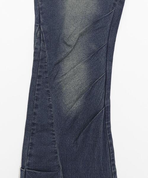 WEGO（ウィゴー）の「WEGO/ギャザーデニムフレアパンツ（デニムパンツ・レディース・コバルトブルー・MEDIUM/SMALL）」の3枚目の写真