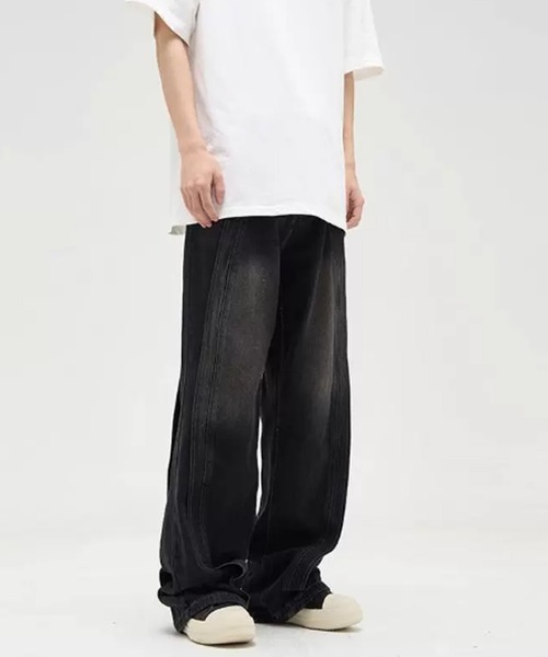 ROOPTOKYO（ループトウキョウ）の「LOOSE FIT DESIGN DENIM/ルーズフィットデザインデニム（デニムパンツ・メンズ・ブラック/インディゴブルー・1/4/2/3/L）」の2枚目の写真