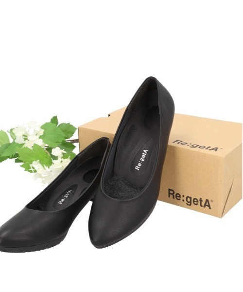 Re:getA(リゲッタ)の「RegetA リゲッタ プレーンパンプス RMP001(パンプス・レディース・ブラック/グレー・23cm/24.5cm/23.5cm/24cm)」の6枚目の写真