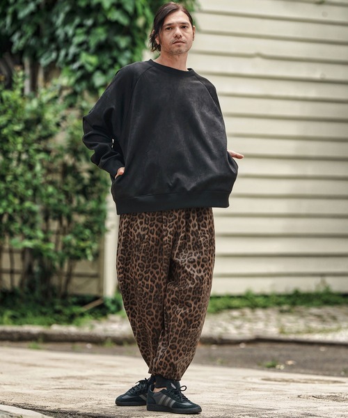 CAMBIO(カンビオ)の「mp13804- Leopard Synthetic Leather Jogger Pants レザージョガーパンツ(その他パンツ・メンズ・ブラウン/チャコール・S/M/L)」の6枚目の写真