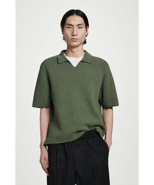 COS ブークレニットポロシャツ　size S BOUCLE-KNIT POLO SHIRT ブークレニットポロシャツ｜COS コス