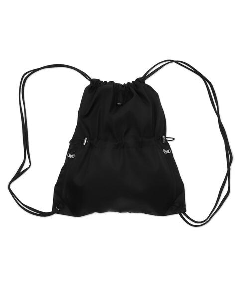 WEGO(ウィゴー)の「WEGO/【25年春夏新作】ドロストデザインナップサック(バックパック/リュック・レディース・ブラック/ブラック系その他/ホワイト系その他・FREE)」の10枚目の写真