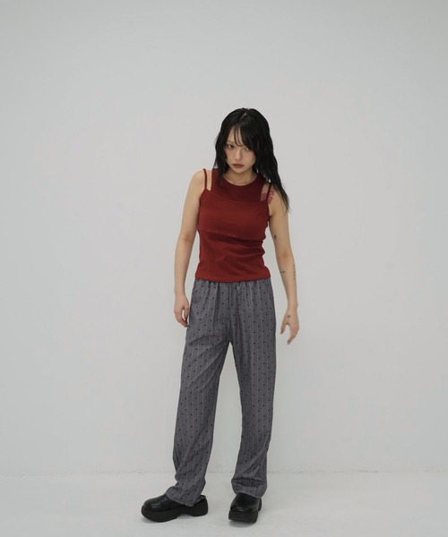 パンツ enewd nina dot wide line pants セール】ドット サイドライン ワイドパンツ（その他パンツ