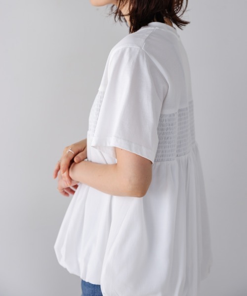 Bou Jeloud（ブージュルード）の「裾バルーンプルオーバー（Tシャツ/カットソー・レディース・ホワイト/ブラック・FREE）」の7枚目の写真