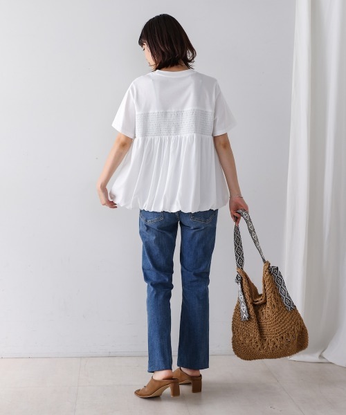 Bou Jeloud（ブージュルード）の「裾バルーンプルオーバー（Tシャツ/カットソー・レディース・ホワイト/ブラック・FREE）」の12枚目の写真