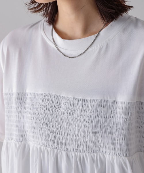 Bou Jeloud（ブージュルード）の「裾バルーンプルオーバー（Tシャツ/カットソー・レディース・ホワイト/ブラック・FREE）」の14枚目の写真