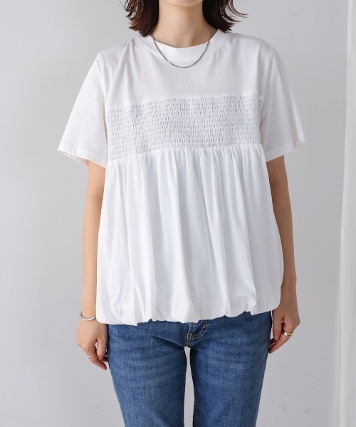 Bou Jeloud（ブージュルード）の「裾バルーンプルオーバー（Tシャツ/カットソー・レディース・ホワイト/ブラック・FREE）」の15枚目の写真