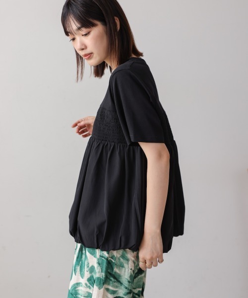 Bou Jeloud（ブージュルード）の「裾バルーンプルオーバー（Tシャツ/カットソー・レディース・ホワイト/ブラック・FREE）」の20枚目の写真