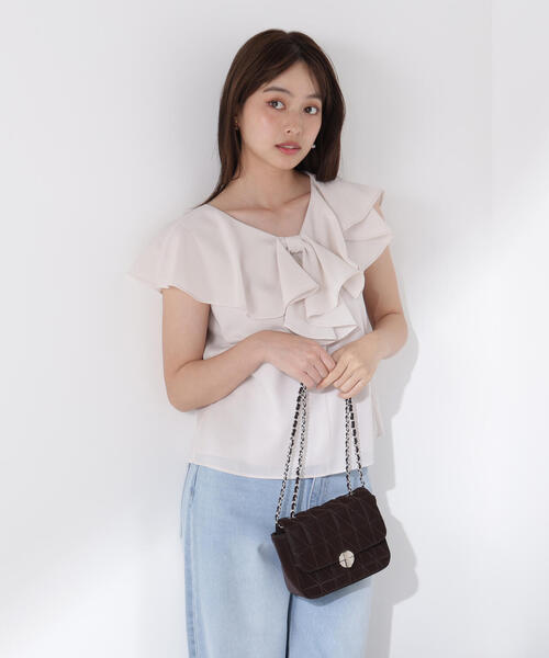 PROPORTION BODY DRESSING（プロポーションボディドレッシング）の「リボン風ブラウス / 1215210703（シャツ/ブラウス・レディース・グレー/ダークグレー/ブラウン・FREE）」の22枚目の写真