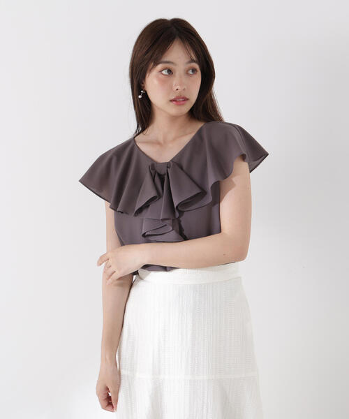 PROPORTION BODY DRESSING（プロポーションボディドレッシング）の「リボン風ブラウス / 1215210703（シャツ/ブラウス・レディース・グレー/ダークグレー/ブラウン・FREE）」の14枚目の写真