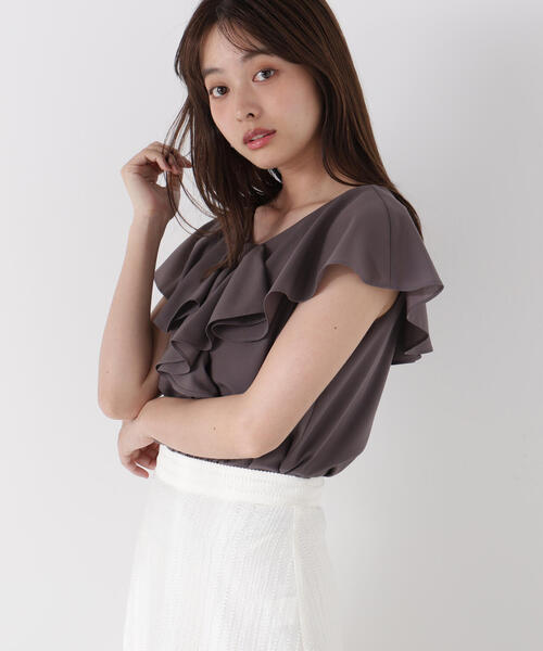 PROPORTION BODY DRESSING（プロポーションボディドレッシング）の「リボン風ブラウス / 1215210703（シャツ/ブラウス・レディース・グレー/ダークグレー/ブラウン・FREE）」の13枚目の写真