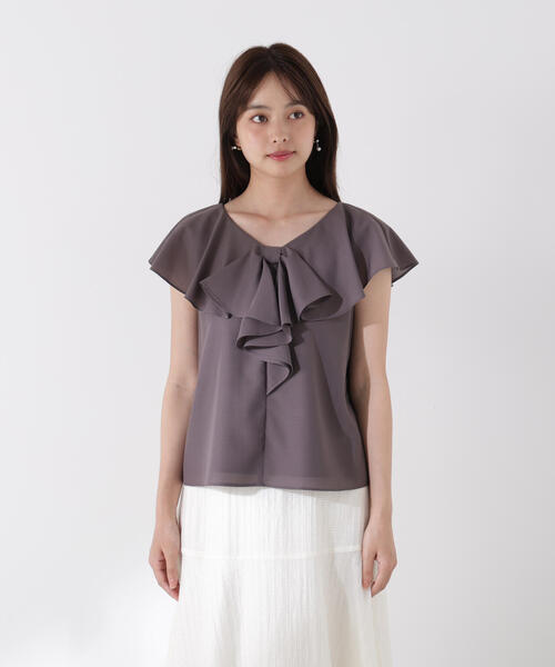 PROPORTION BODY DRESSING（プロポーションボディドレッシング）の「リボン風ブラウス / 1215210703（シャツ/ブラウス・レディース・グレー/ダークグレー/ブラウン・FREE）」の9枚目の写真