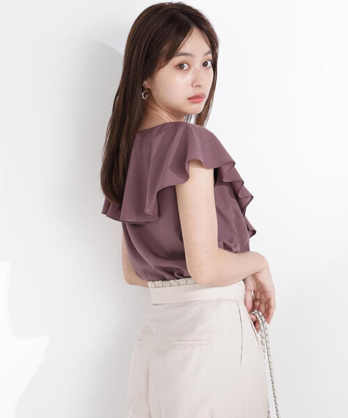 PROPORTION BODY DRESSING（プロポーションボディドレッシング）の「リボン風ブラウス / 1215210703（シャツ/ブラウス・レディース・グレー/ダークグレー/ブラウン・FREE）」の4枚目の写真