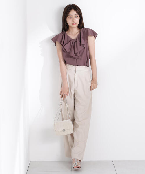 PROPORTION BODY DRESSING（プロポーションボディドレッシング）の「リボン風ブラウス / 1215210703（シャツ/ブラウス・レディース・グレー/ダークグレー/ブラウン・FREE）」の5枚目の写真