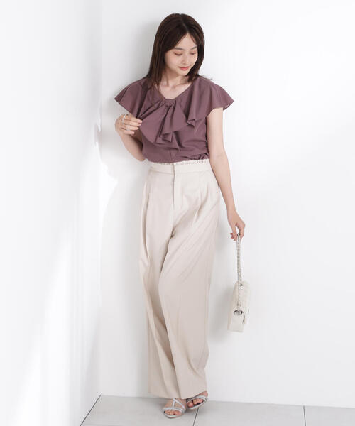 PROPORTION BODY DRESSING（プロポーションボディドレッシング）の「リボン風ブラウス / 1215210703（シャツ/ブラウス・レディース・グレー/ダークグレー/ブラウン・FREE）」の6枚目の写真