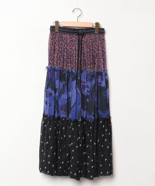 【新品】W24 ディーゼル スカート フレア イレギュラー 切りっぱなし ブルー W24 ディーゼル スカート フレア イレギュラー 切りっぱなし ブルー