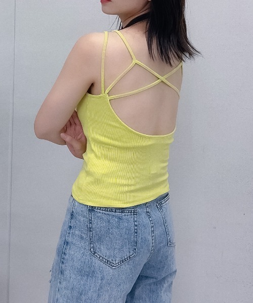 &soiree(アンドソワレ)の「【&soiree】バッククロスカップ付キャミソール(キャミソール・レディース・オフホワイト/ブラック/グリーン・FREE)」の20枚目の写真