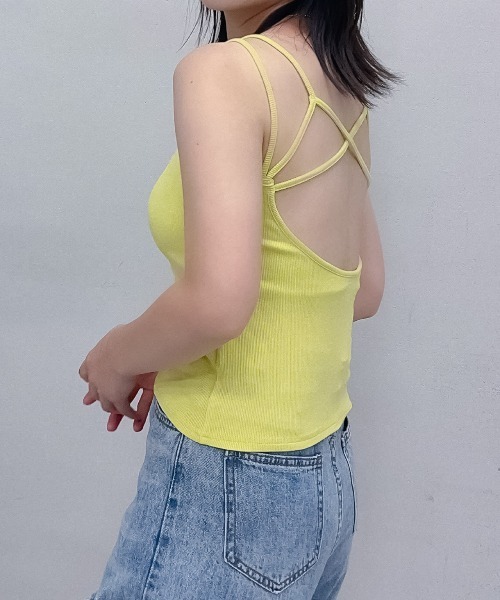 &soiree(アンドソワレ)の「【&soiree】バッククロスカップ付キャミソール(キャミソール・レディース・オフホワイト/ブラック/グリーン・FREE)」の21枚目の写真