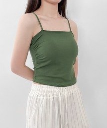 on:nue（オンニュ）の「【on:nue】ダブルストラップベアラインカップ付きキャミソール（キャミソール）」